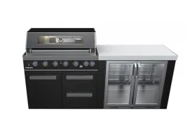 Everdure Neo Black Outdoor Kitchen With BBQ and Fridge (Option 1)
