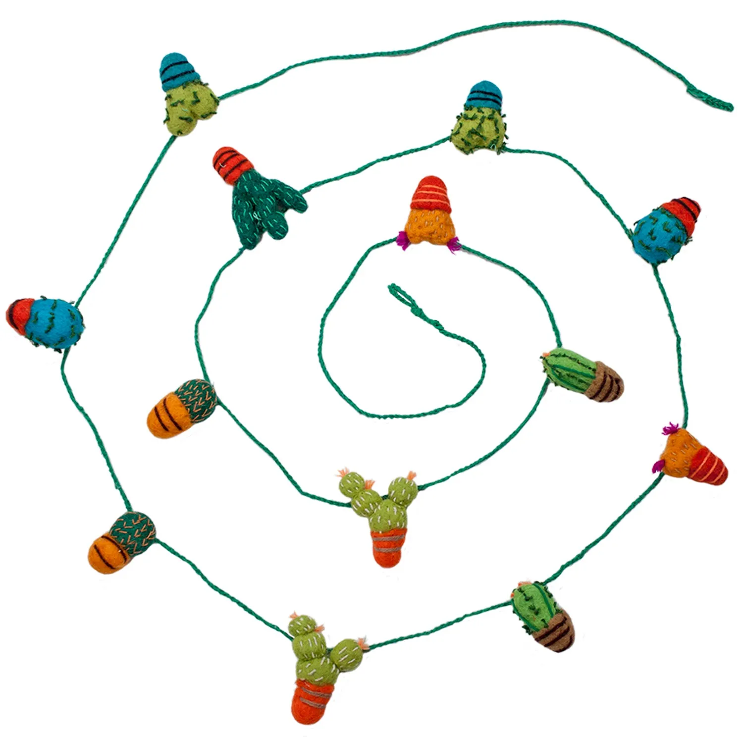 Felt Mini Cactus Garland Wild Woolies