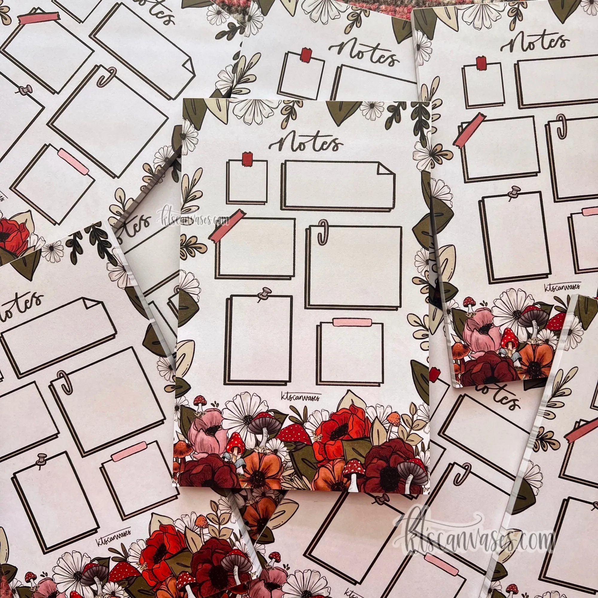 Forest Floral Notepad 50 pages (5.5 x 8.5 in.)