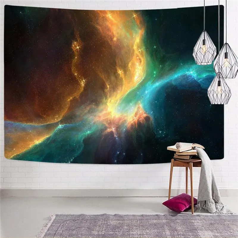 Galaxy Tapiz Space Tenture Mandala Universe Wall Tapestry Colorful Tapestries
