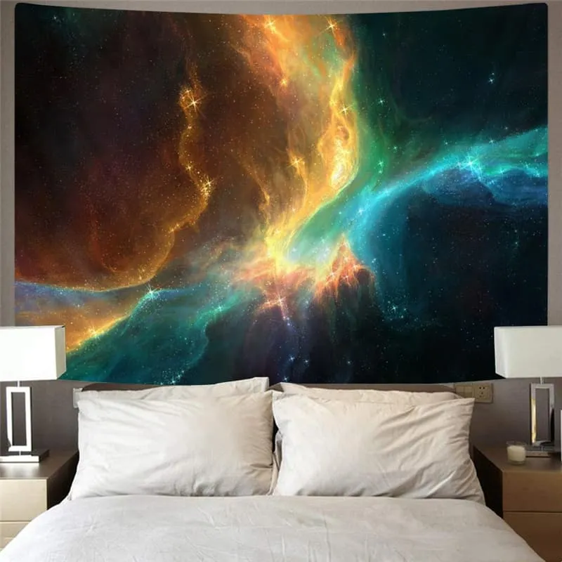 Galaxy Tapiz Space Tenture Mandala Universe Wall Tapestry Colorful Tapestries