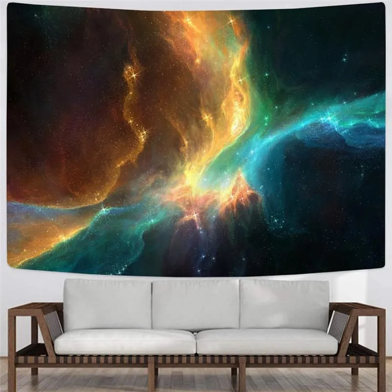 Galaxy Tapiz Space Tenture Mandala Universe Wall Tapestry Colorful Tapestries