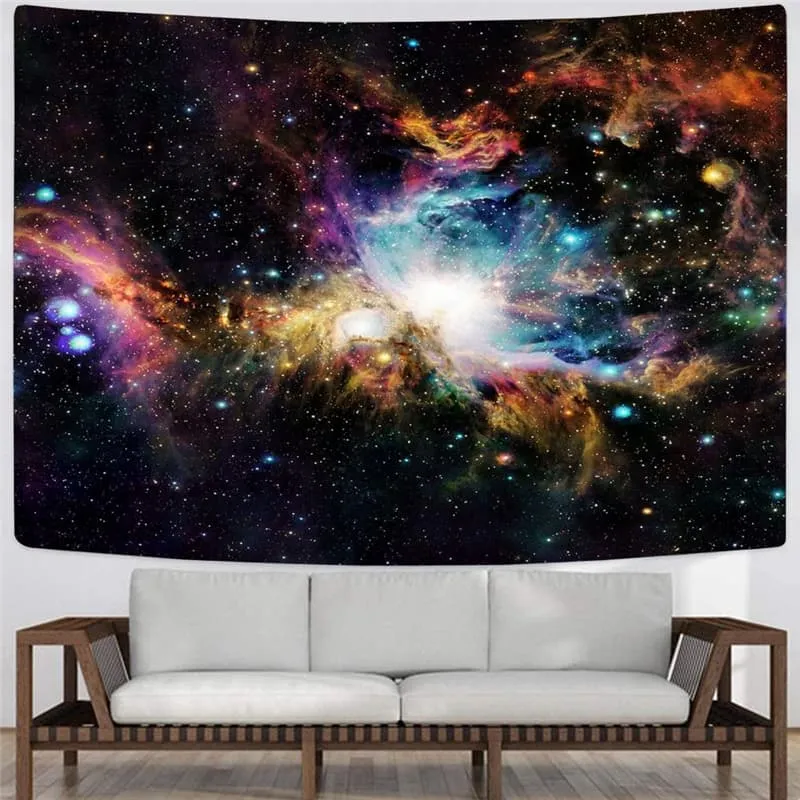 Galaxy Tapiz Space Wall Tapestry Universe Home Tapestrys Colorful Rug Wall