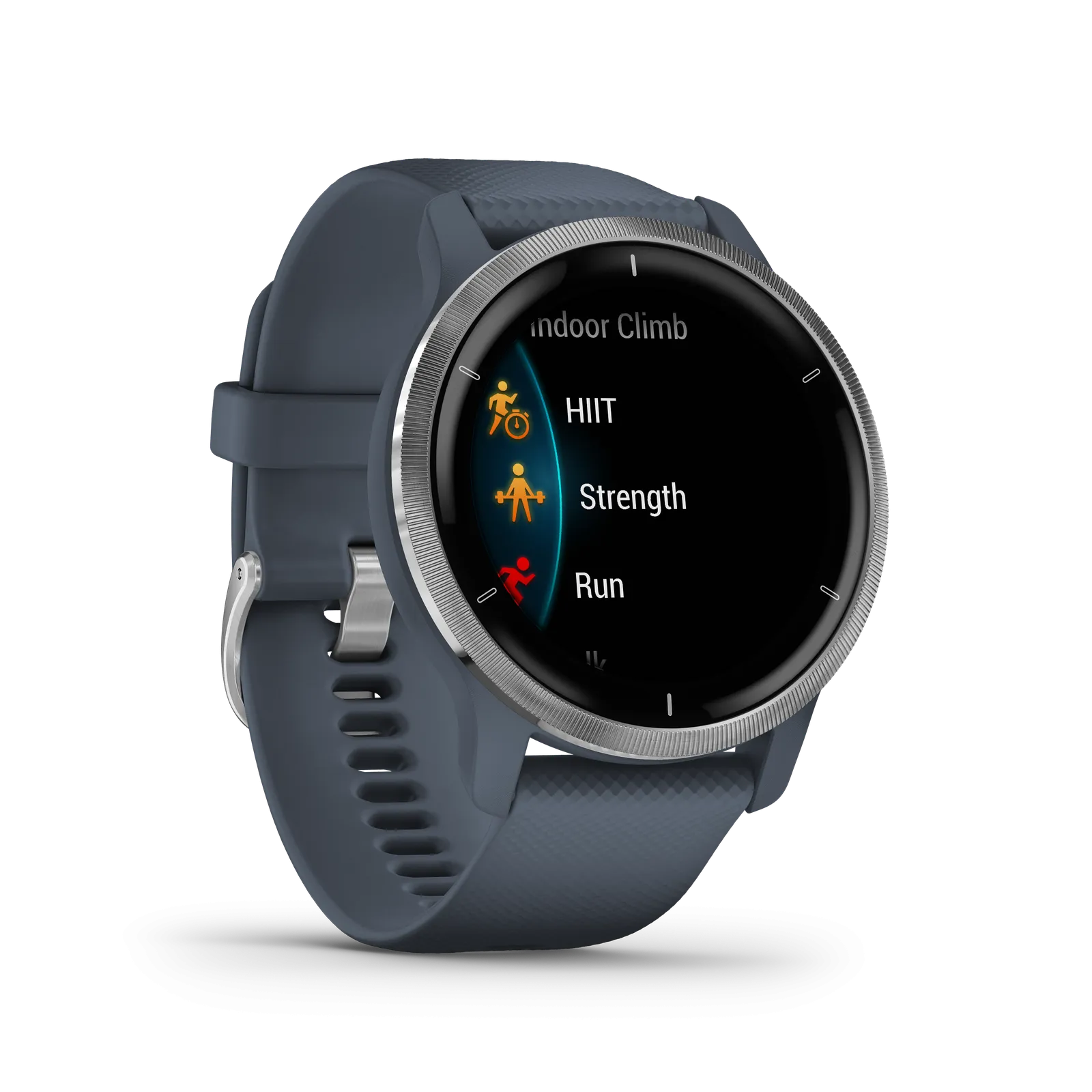 Garmin Venu 2 Silver Bezel w/Granite Blue Case/Silicone Band