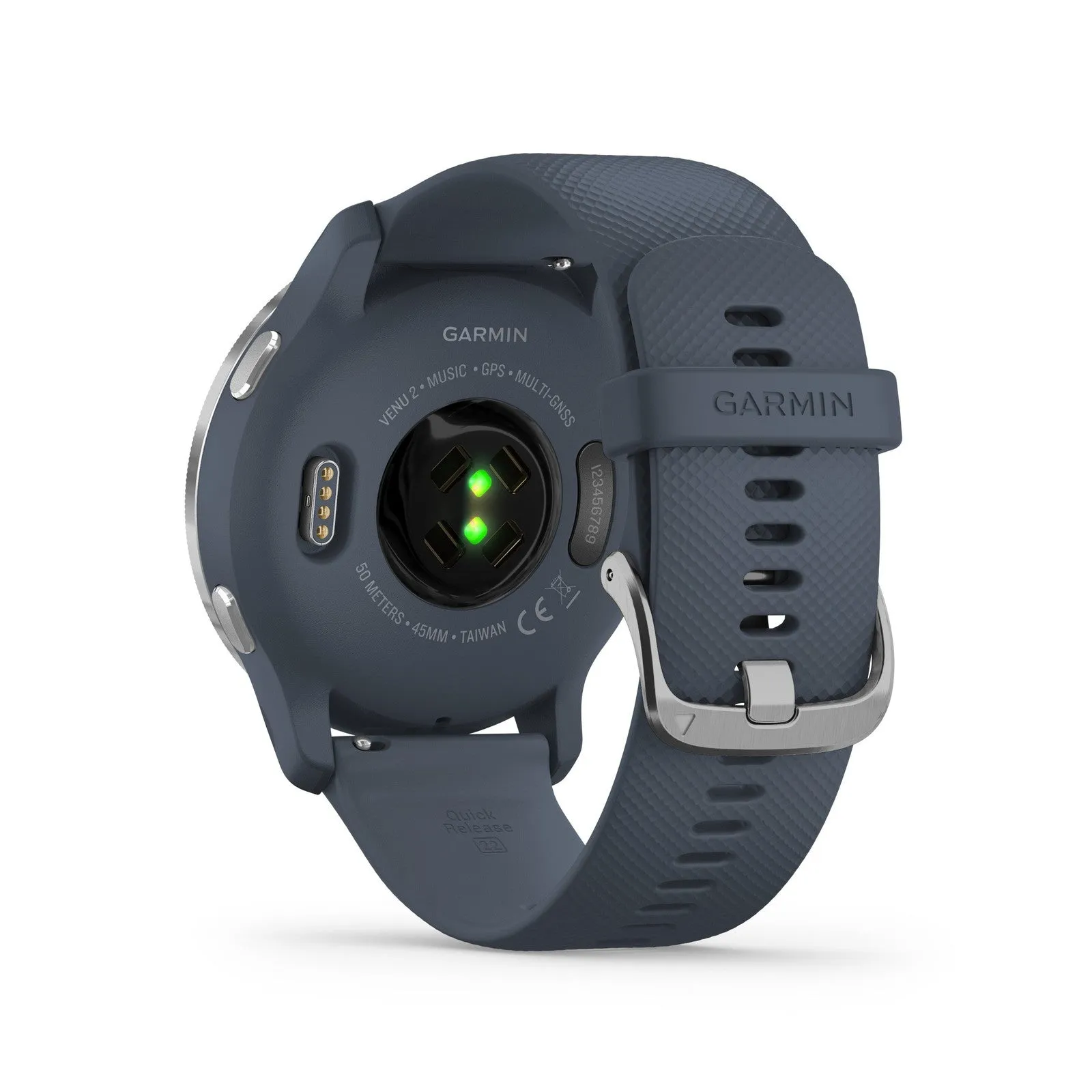 Garmin Venu 2 Silver Bezel w/Granite Blue Case/Silicone Band