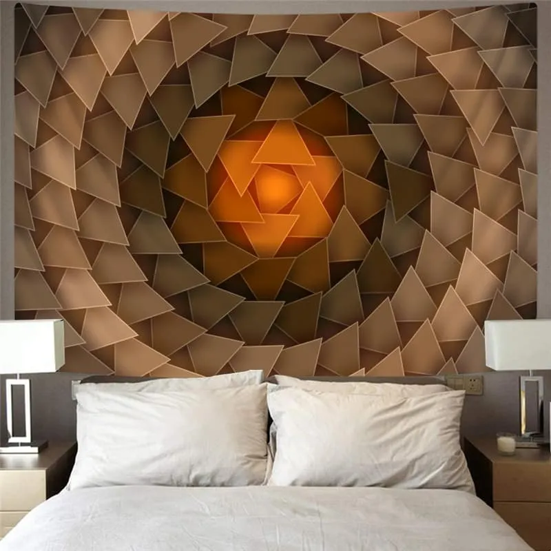 Geometric Tapiz Psychedelic Tenture Mandala Vortex Rug Wall Circle Home Tapestrys