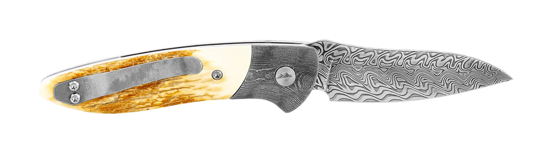 Glory Folder Semi-Custom #181 Mammoth Ivory - Damascus - Aegir Damasteel