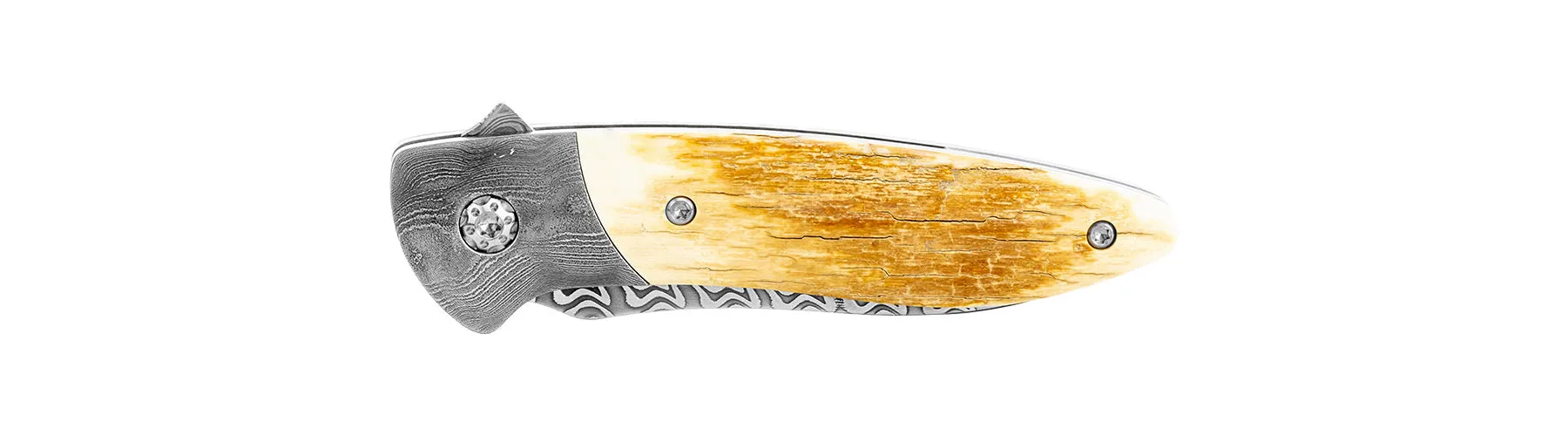 Glory Folder Semi-Custom #181 Mammoth Ivory - Damascus - Aegir Damasteel