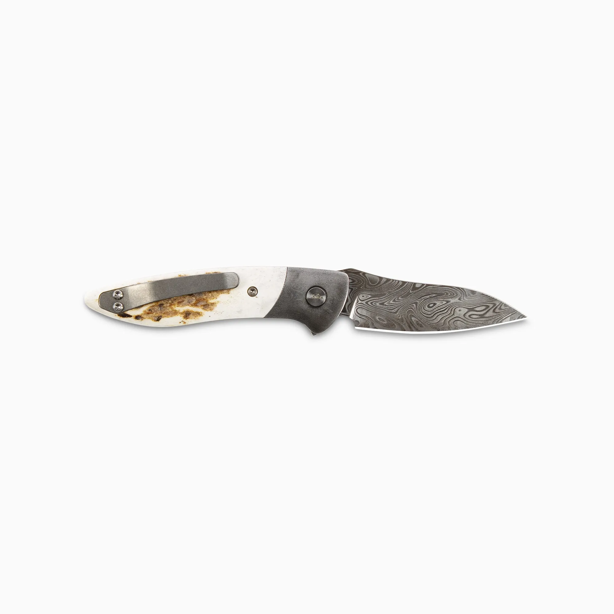 Glory Folder Semi-Custom #216 Elk Antler - Damascus - Thor Damasteel