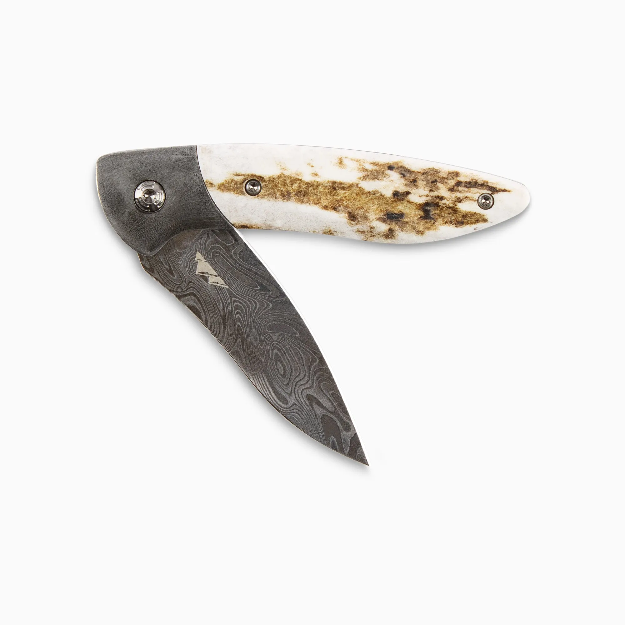 Glory Folder Semi-Custom #216 Elk Antler - Damascus - Thor Damasteel