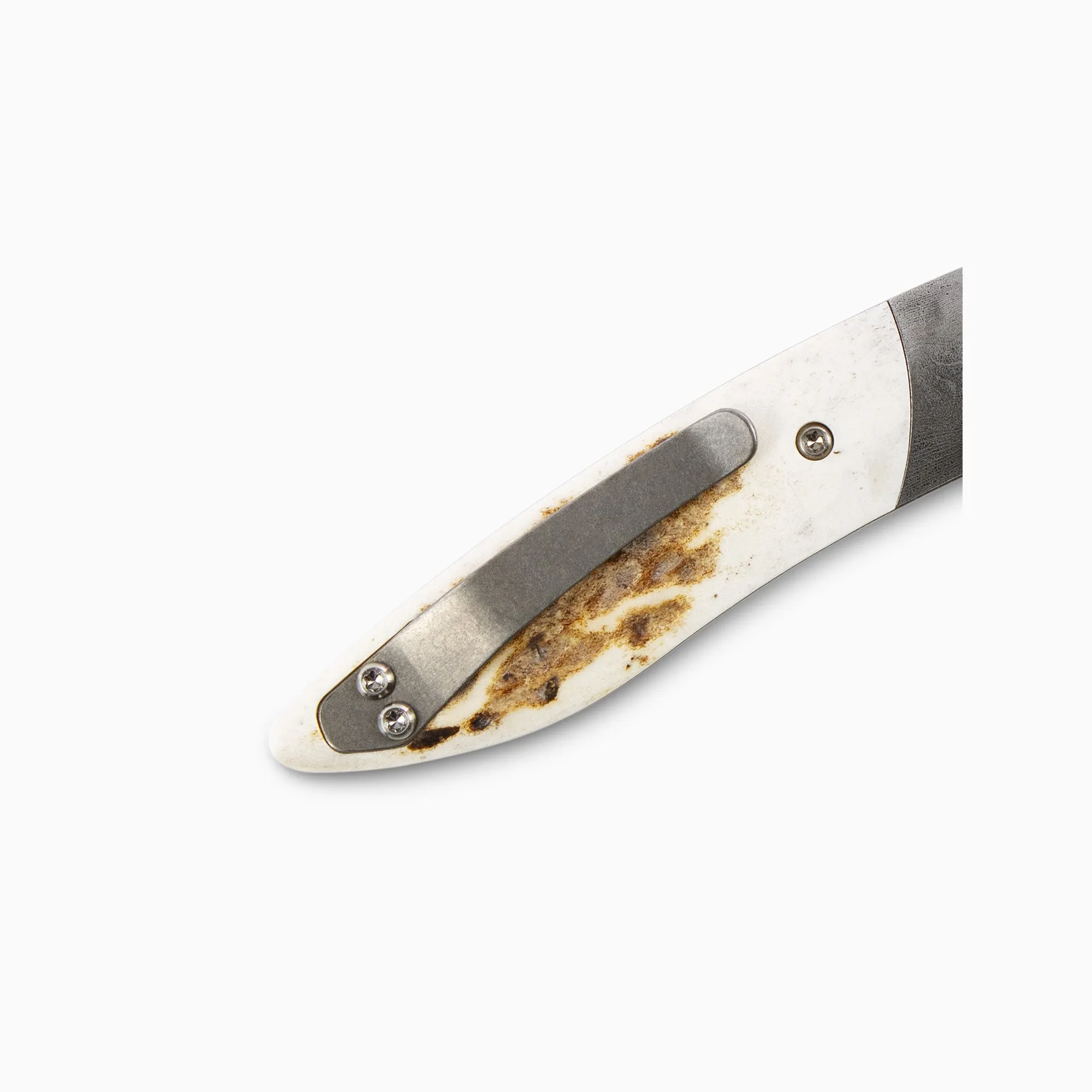 Glory Folder Semi-Custom #216 Elk Antler - Damascus - Thor Damasteel