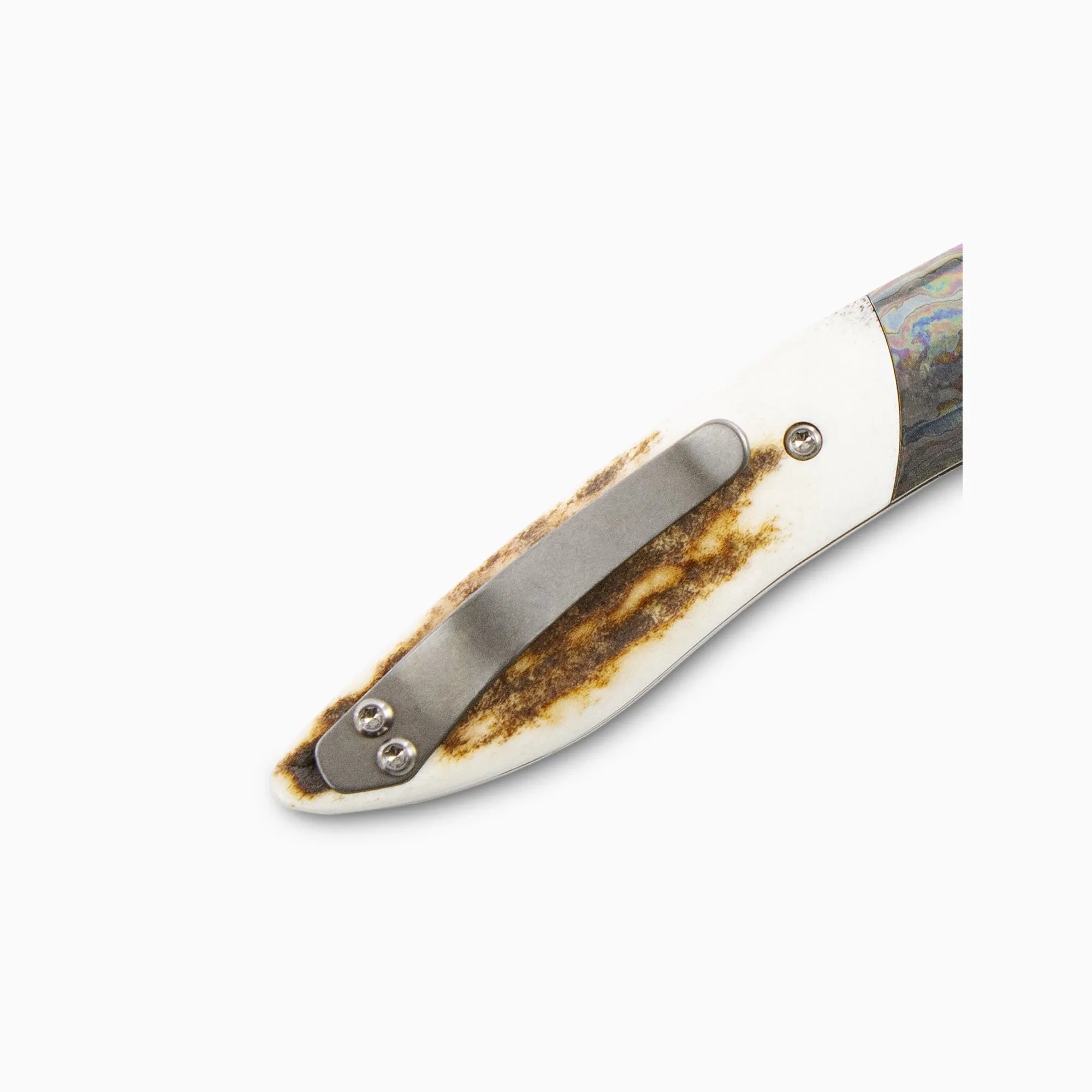 Glory Folder Semi-Custom #220 Elk Antler - Aura Timascus - Thor Damasteel