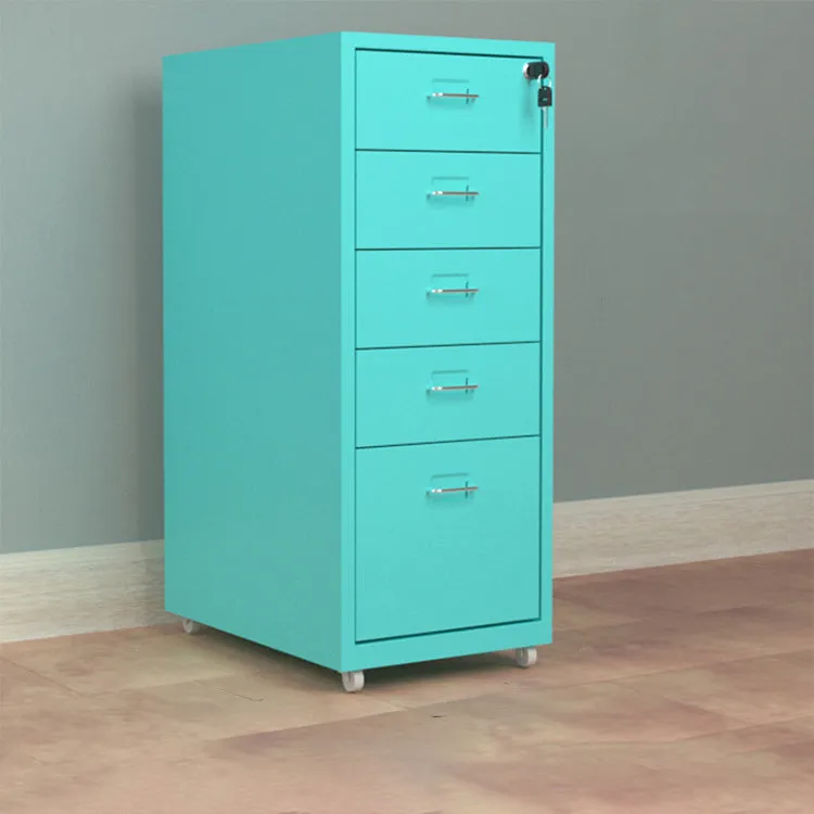 Grey Metal Office Cabinet with Lockable Drawers for Files and Storage WJG-725-15（East Coast）