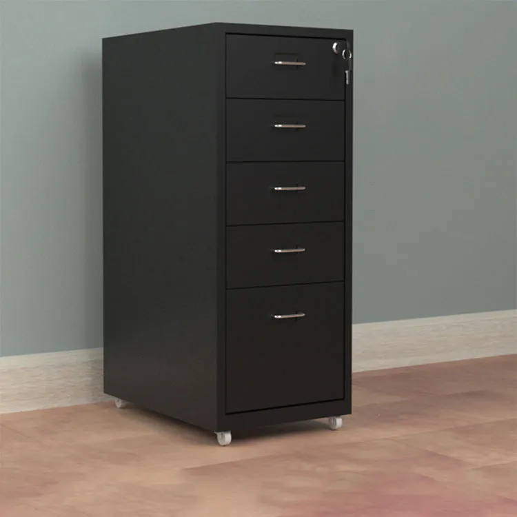 Grey Metal Office Cabinet with Lockable Drawers for Files and Storage WJG-725-15（East Coast）