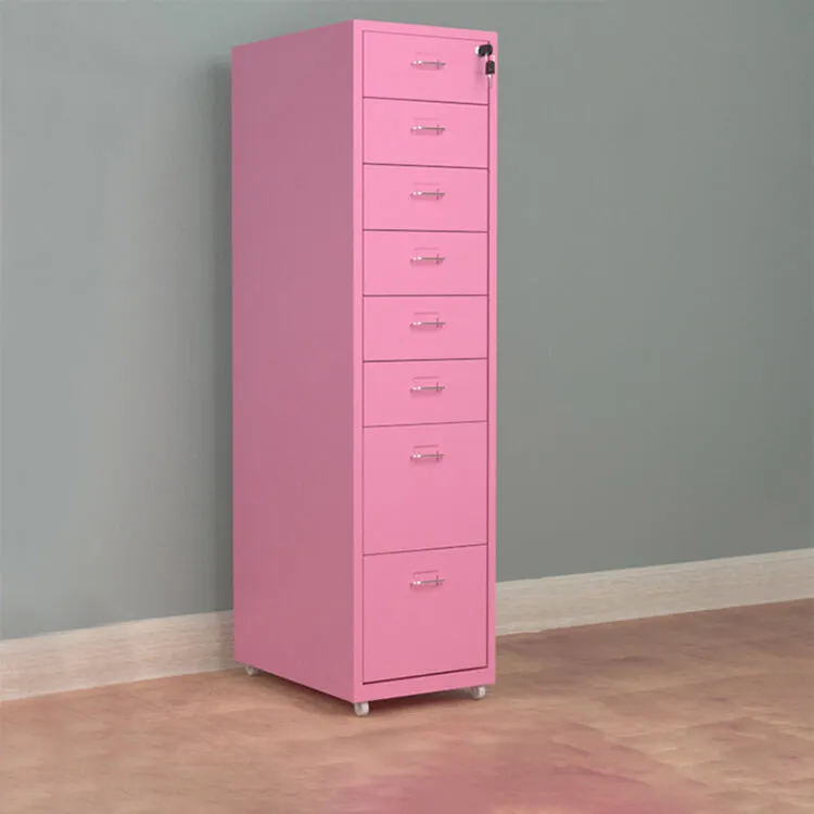Grey Metal Office Cabinet with Lockable Drawers for Files and Storage WJG-725-15（East Coast）