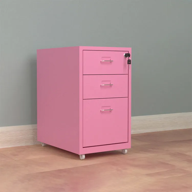 Grey Metal Office Cabinet with Lockable Drawers for Files and Storage WJG-725-15（East Coast）