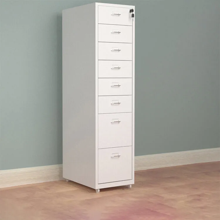 Grey Metal Office Cabinet with Lockable Drawers for Files and Storage WJG-725-15（East Coast）