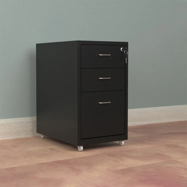 Grey Metal Office Cabinet with Lockable Drawers for Files and Storage WJG-725-15（East Coast）