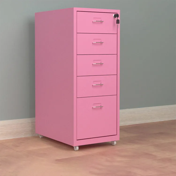 Grey Metal Office Cabinet with Lockable Drawers for Files and Storage WJG-725-15（East Coast）