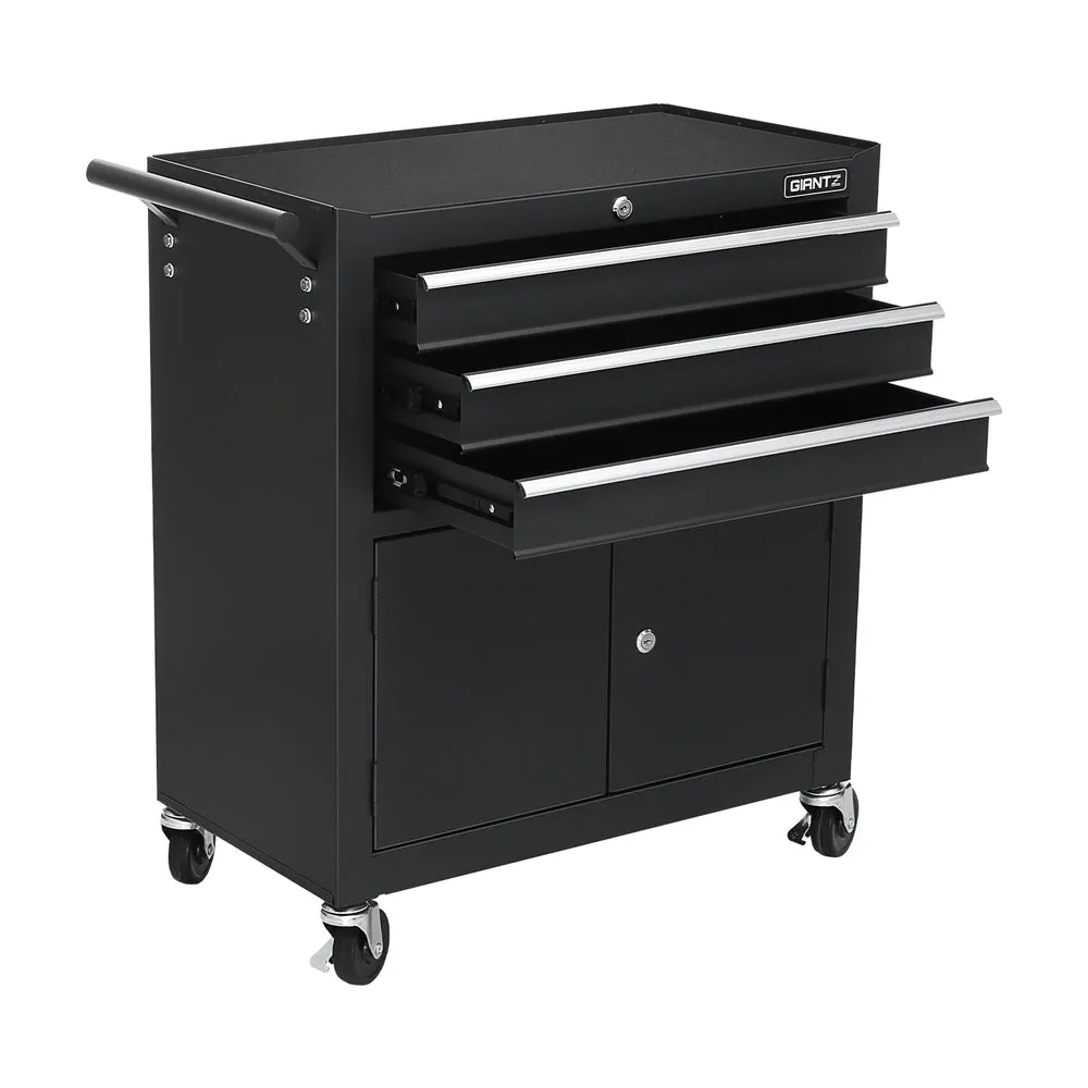 Heavy-Duty 3-Drawer Tool Box Chest with Lock, Wheels - Giantz