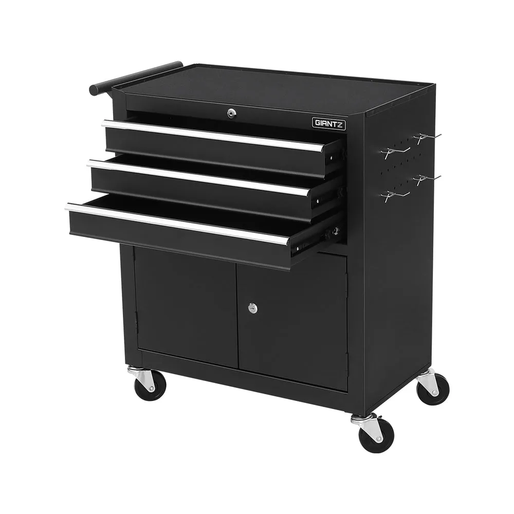 Heavy-Duty 3-Drawer Tool Box Chest with Lock, Wheels - Giantz