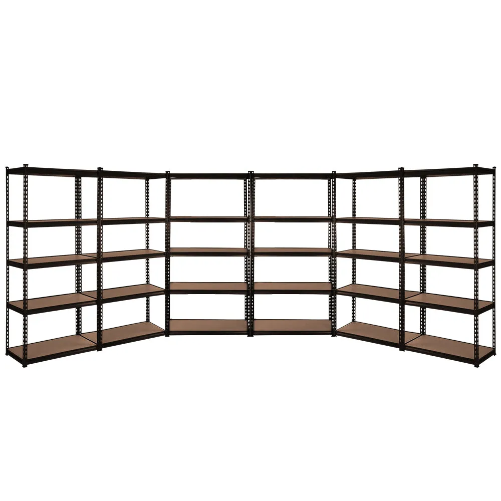 Heavy-duty 6 x Garage Shelving Units, Adjustable 750kg Capacity - Giantz