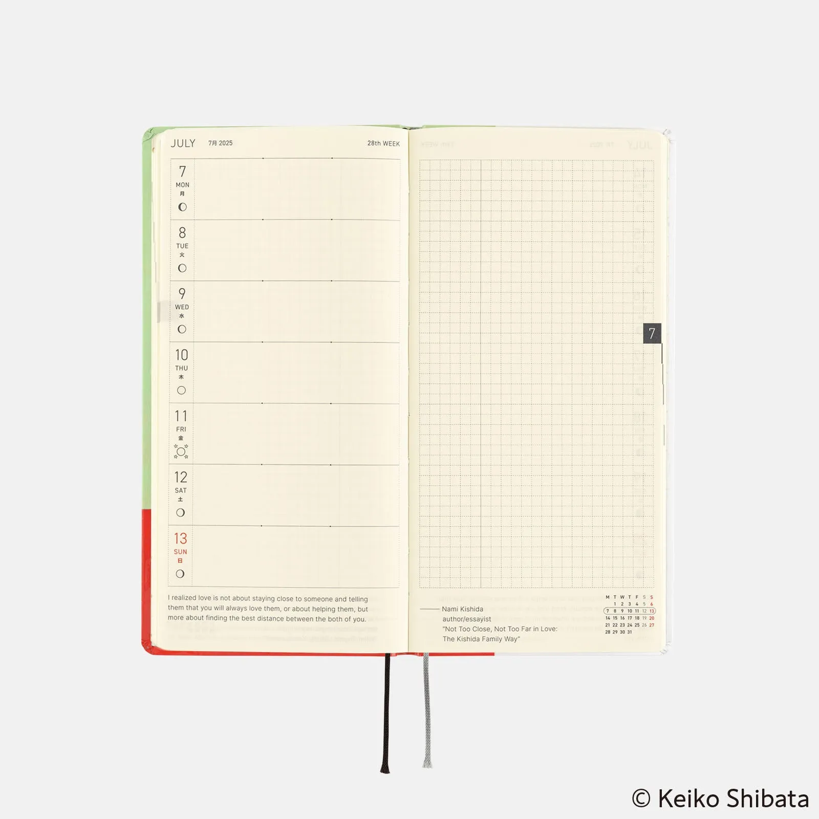 Hobonichi 2025 Weeks Keiko Shibata Thanks for your hard work, Aoki-san