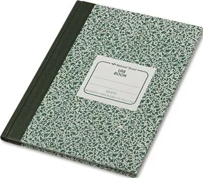 Lab Notebook' Wide Rule' 7-7/8 X 10-1/8' White' 96 Sheets/Pad