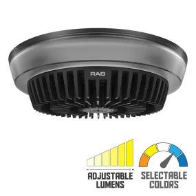 LED Parking Garage Light, 6000 Lumens, 20/30/40 Watts, 30K/40K/50K, 120-277V, Bronze Finish