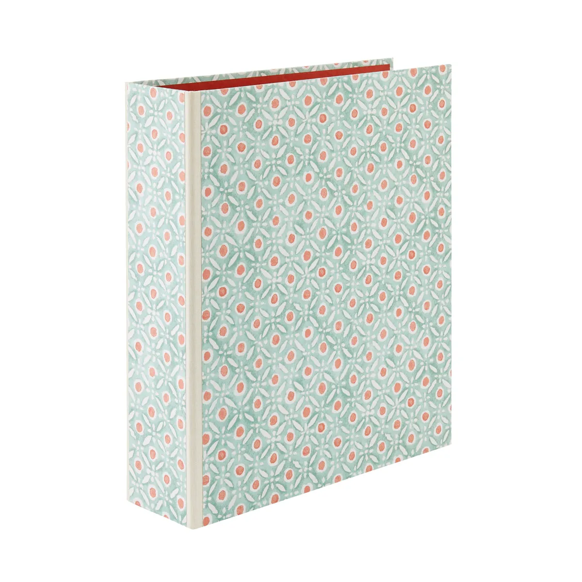 Lever Arch Folder Batik Dots Coral/Aqua