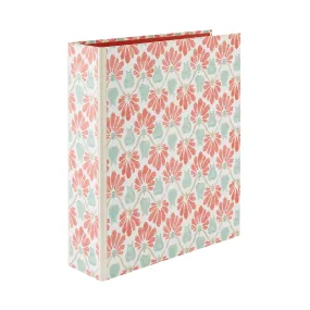 Lever Arch Folder Ginko Tulips Coral/Aqua
