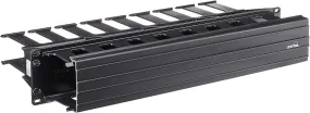 Leviton 492RU HFR Horizontal Cable Management 2RU 3 inch by 3 inch Front and 2 inch by 4 inch Rear