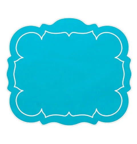 Linho Placemats Scalloped Rectangular Set of 4