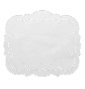 Linho Placemats Scalloped Rectangular Set of 4