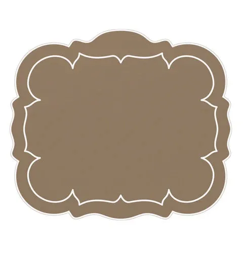 Linho Placemats Scalloped Rectangular Set of 4