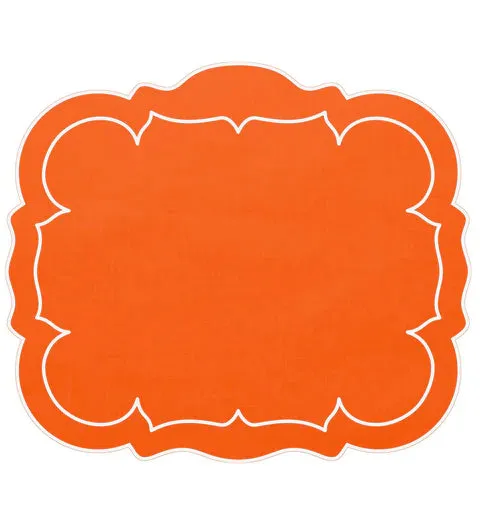 Linho Placemats Scalloped Rectangular Set of 4