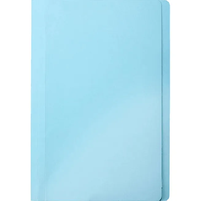 Marbig Manilla Folder Foolscap Light Blue Box 100 Document Paper Filing Files