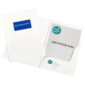 Marbig Presentation Folder A4 Gloss White Pack 200