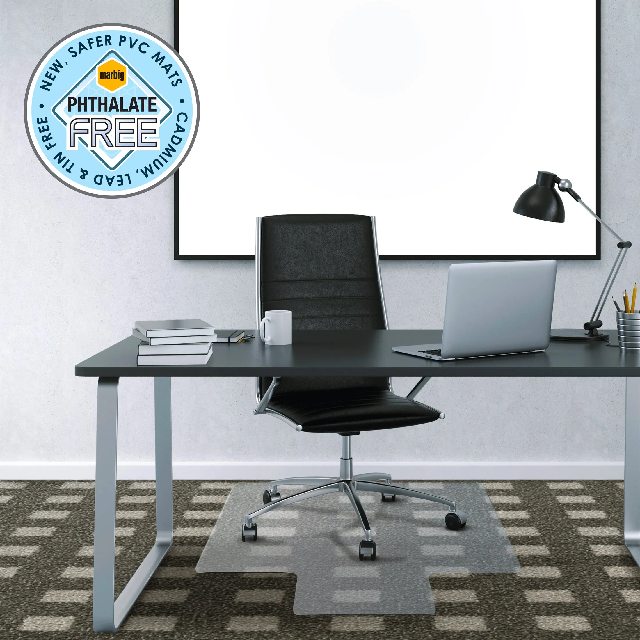 Marbig PVC Low Pile Chairmat 1140 x 1340mm