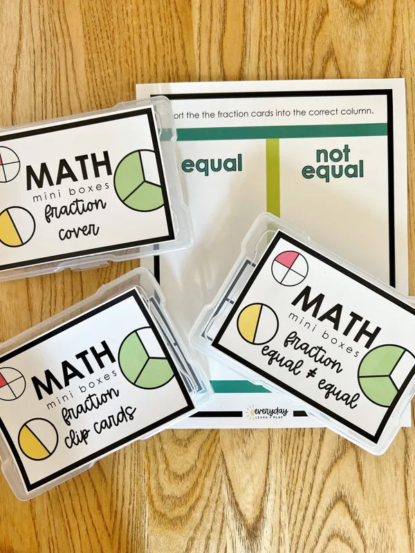 Math Mini Boxes - Fractions