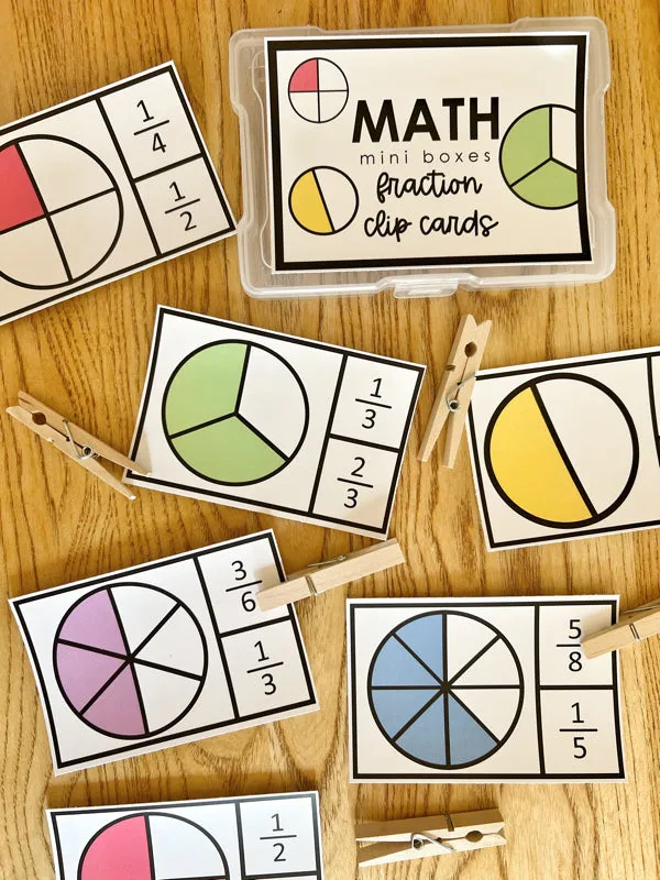 Math Mini Boxes - Fractions
