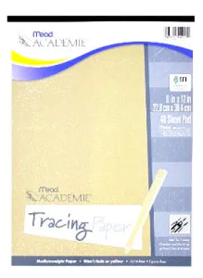 Mead Academie Tracing Paper 9 x 12 Inches 40 Sheets