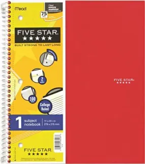 Mead Wirebound Notebook College Rule Letter White 100 Sheets/Pad