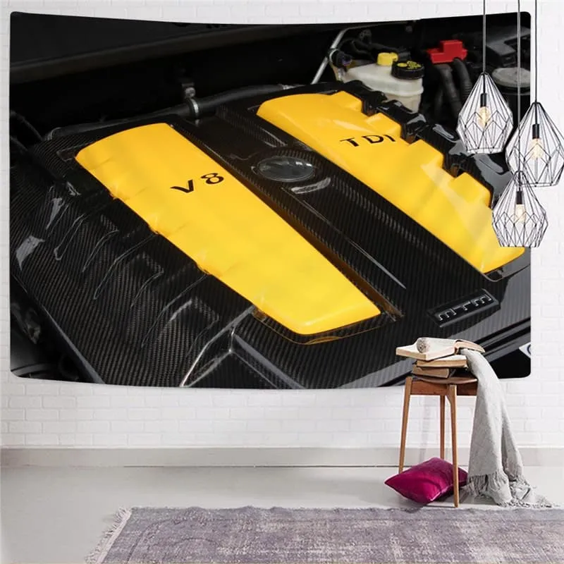 Metal Tapestry Engine Tenture Mandala Gear Wall Tapestry Engine Home Tapestrys