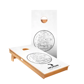 Michigan State Map Star Cornhole Boards