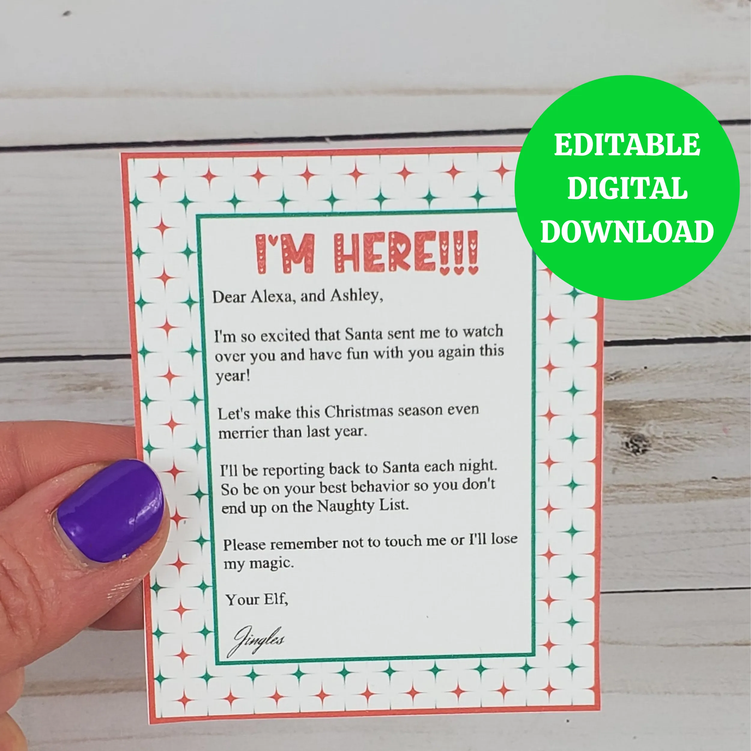 Mini Printable Christmas Elf Letters Bundle of 5