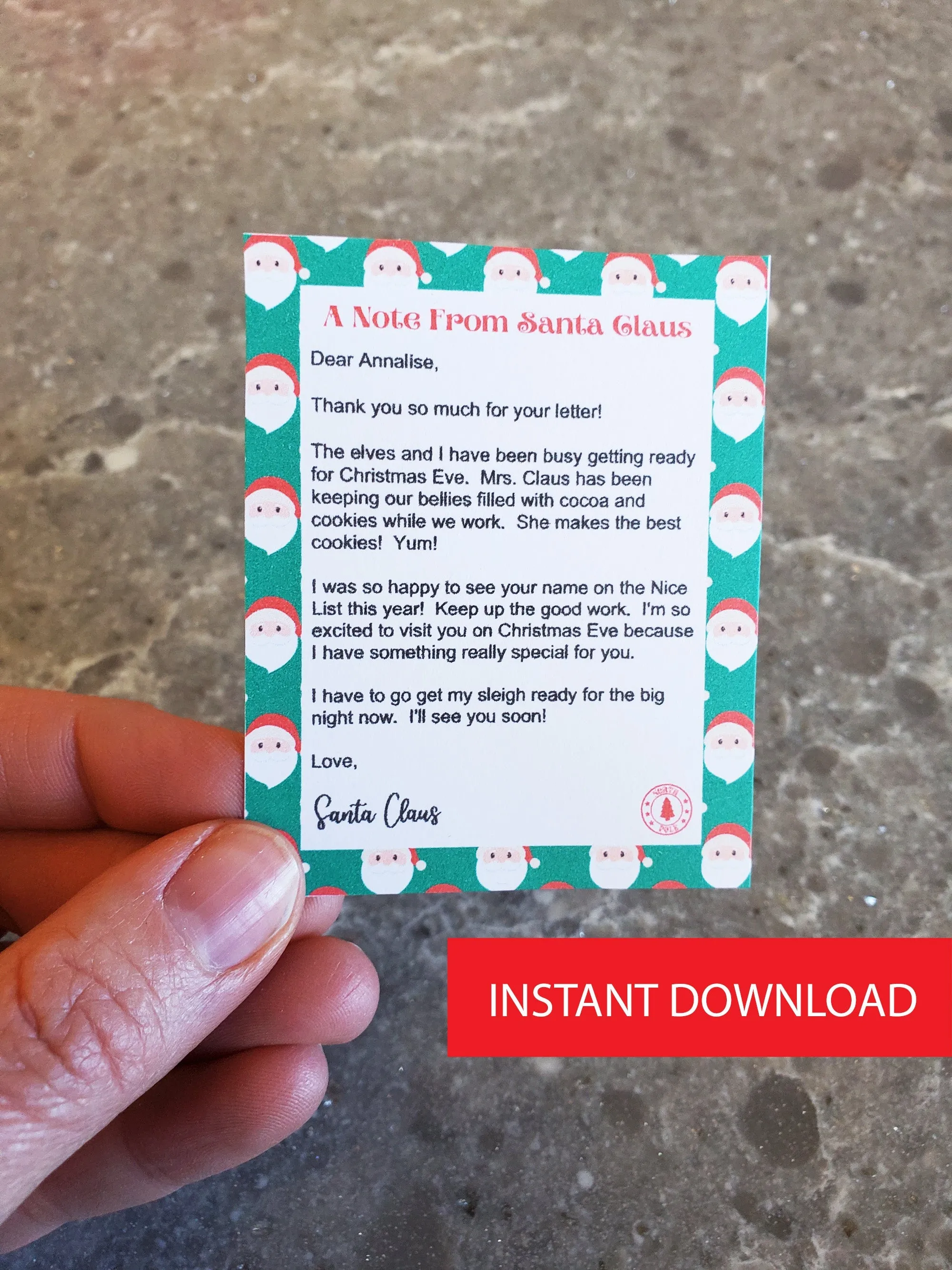 Mini Printable Christmas Elf Letters Bundle of 5