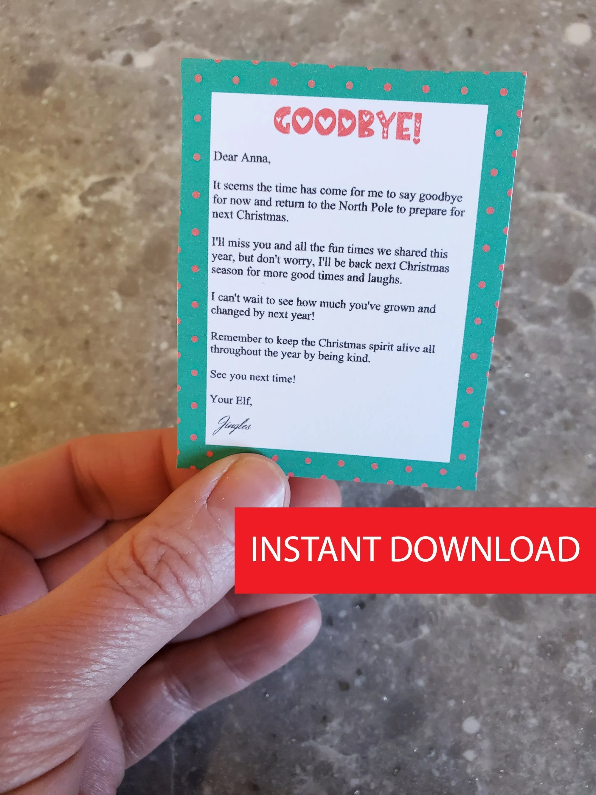 Mini Printable Christmas Elf Letters Bundle of 5
