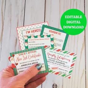Mini Printable Christmas Elf Letters Bundle of 5