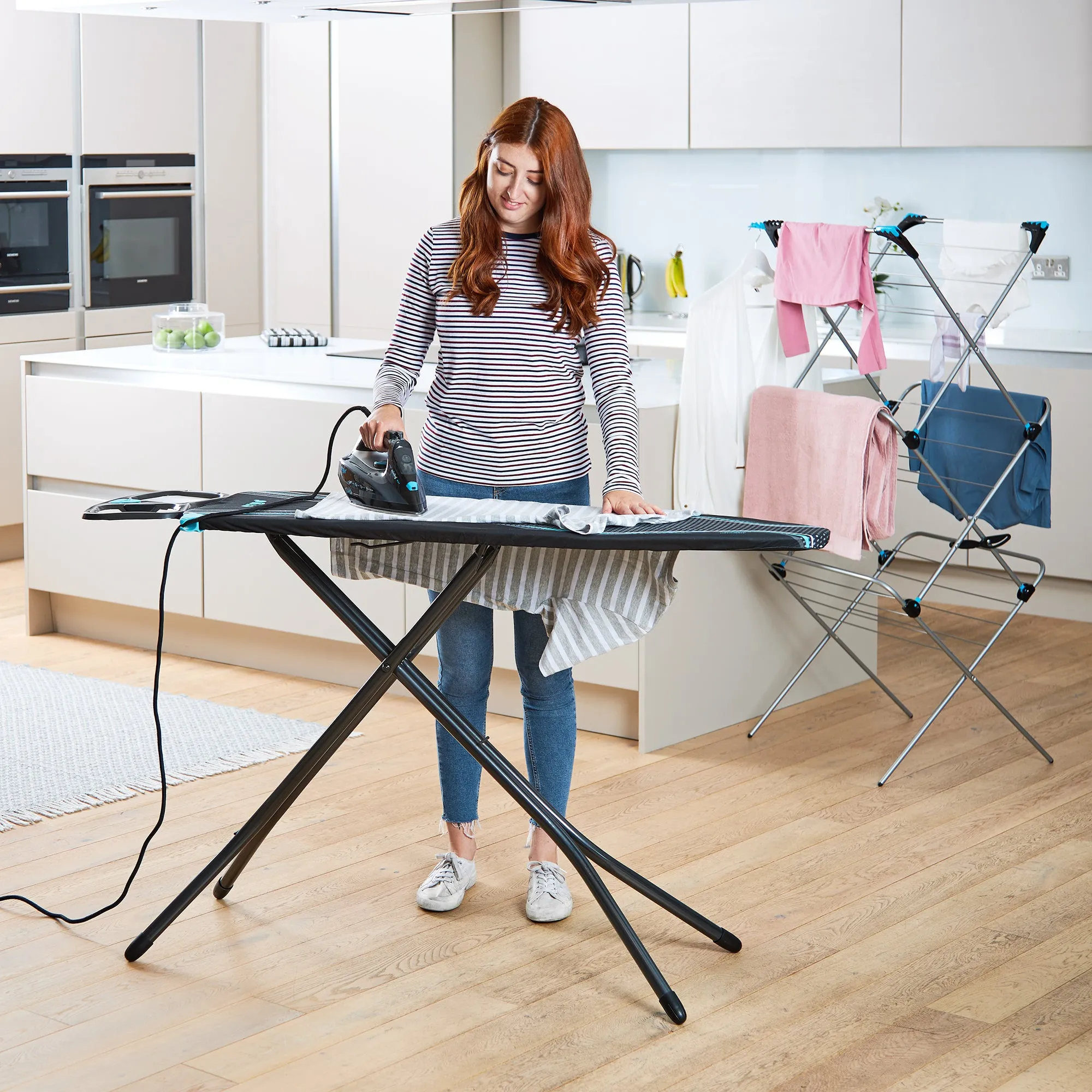 Minky Ironing Board - Ergo® 122 x 38cm, Ironing Board Cover Included